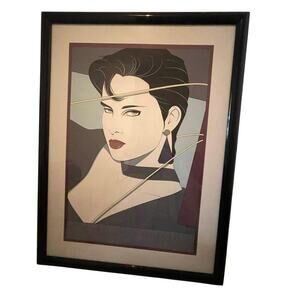 PATRICK NAGEL 1987 FRAMED COMMEMORATIVE #11 SERIGRAPH 35’ by 48’ COLLECTIBLE